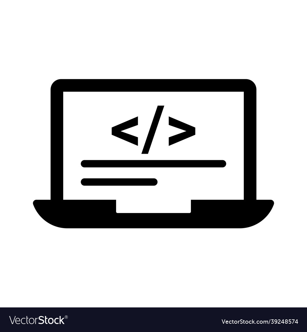 Code coding icon black graphics