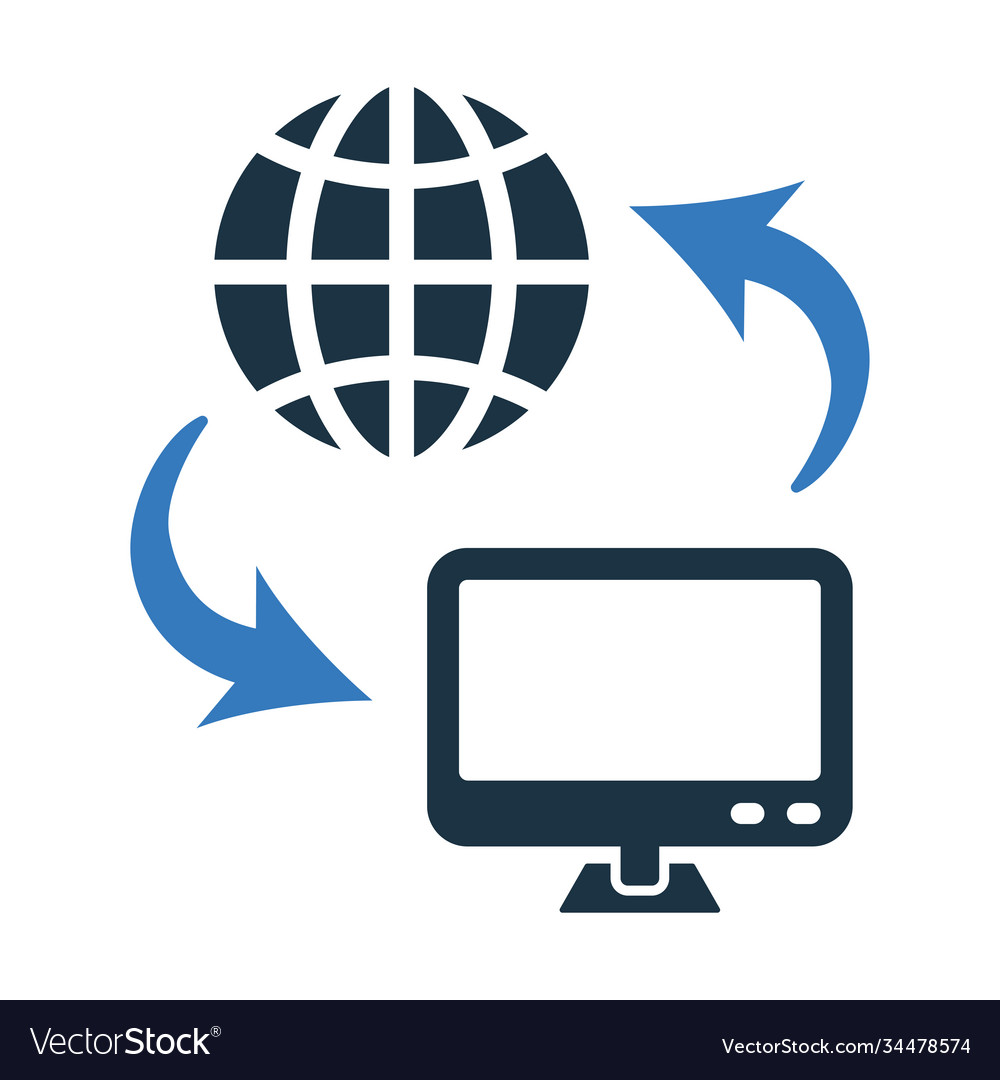 Connection computer network icon graphics