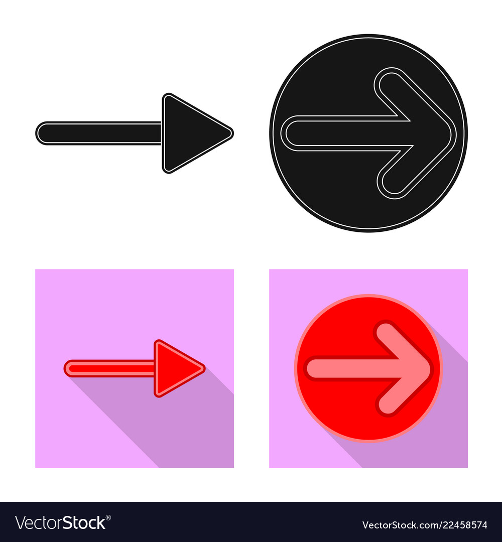 Design of element and arrow icon
