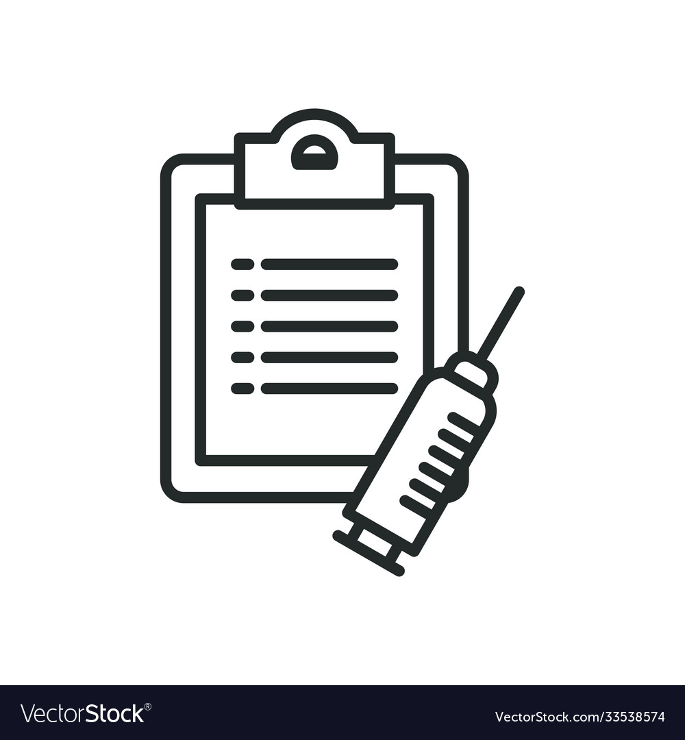 Document with injection line style icon