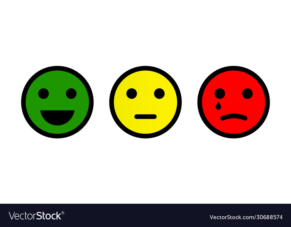 Emotion feedback scale smile emoji or faces