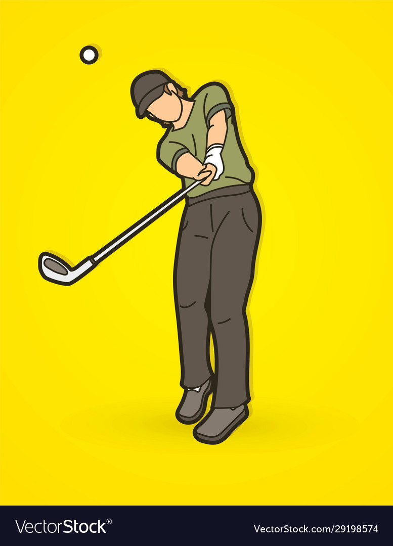 Golf player golfer action cartoon sport graphic vector image Golf player golfer action cartoon sport graphic