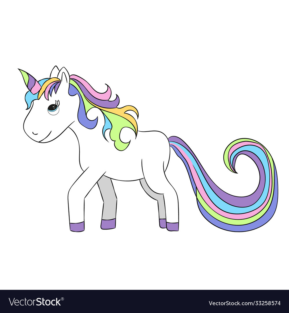 Isolated unicorn character
