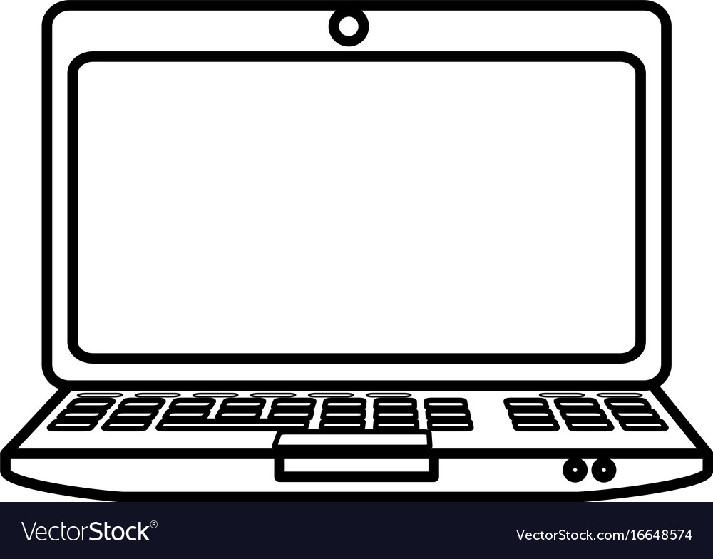Laptop computer isolated icon