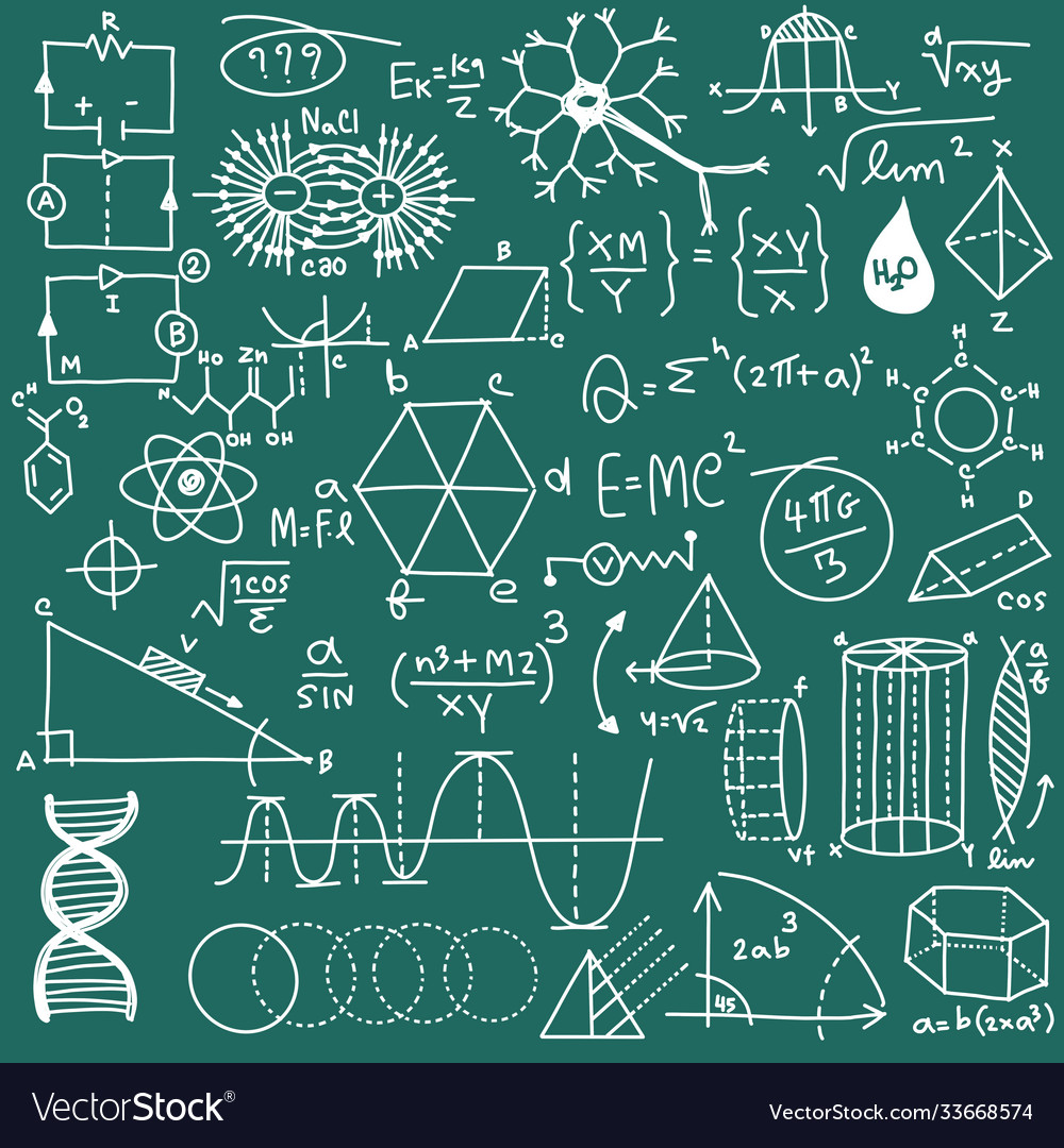 Mathematical scientific pattern with geometry Vector Image Mathematical scientific pattern with geometry