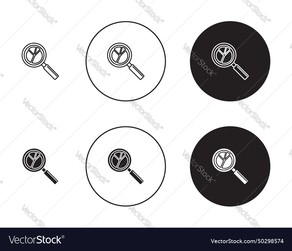 Prediction icon set analysis and predict forecast vector image Prediction icon set analysis and predict forecast