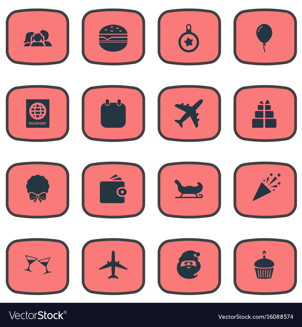 Set of simple icons element