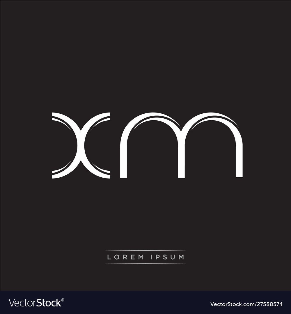 Xm initial letter split lowercase logo modern