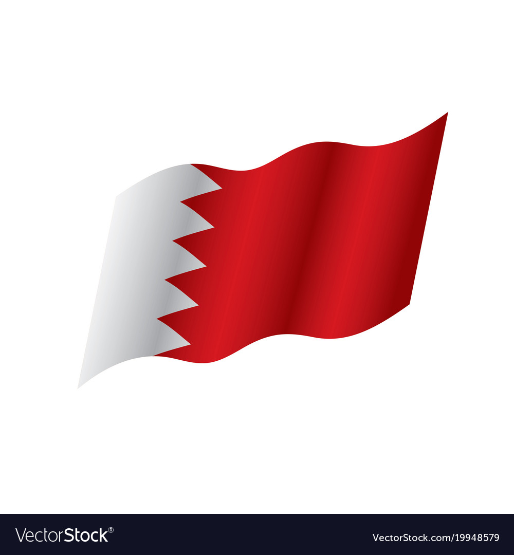 Bahrain flag Royalty Free Vector Image - VectorStock