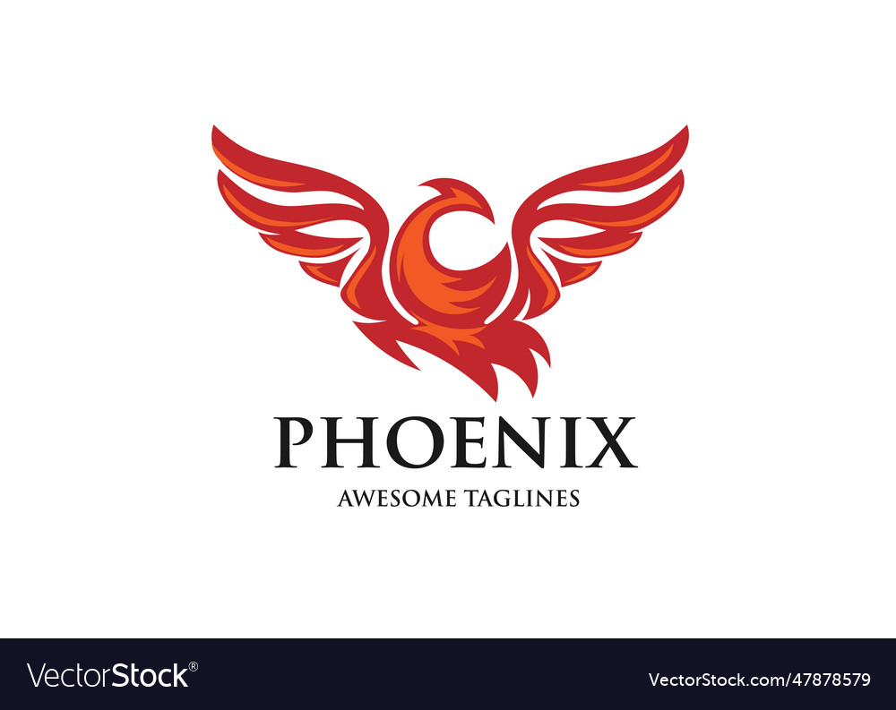 Best phoenix bird logo Royalty Free Vector Image