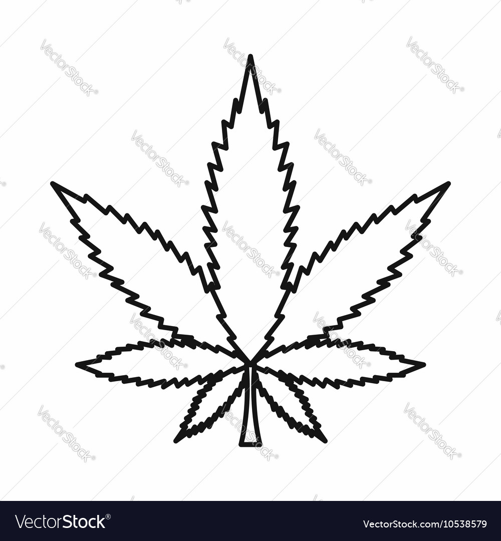 Pot Leaf Outline SVG