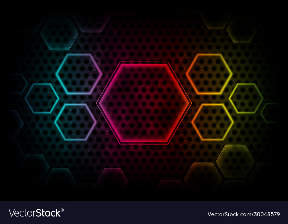 Colorful Hexagon Abstract Background