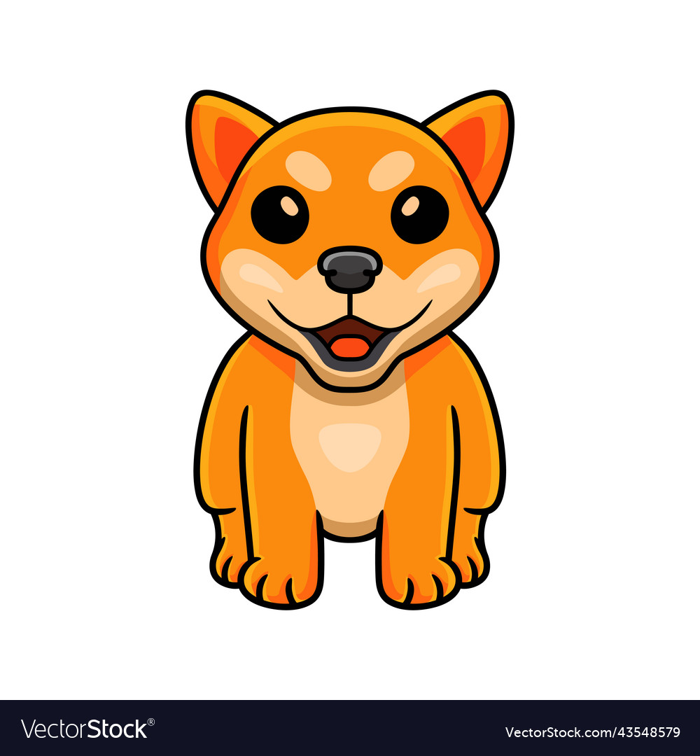 Cute shiba inu dog cartoon Royalty Free Vector Image Cute shiba inu dog cartoon Royalty Free Vector Image