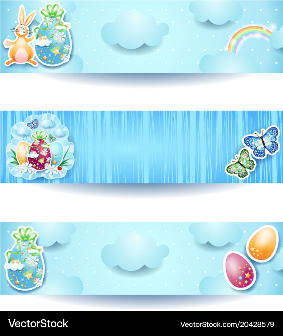 Easter banners Royalty Free Vector Image - VectorStock