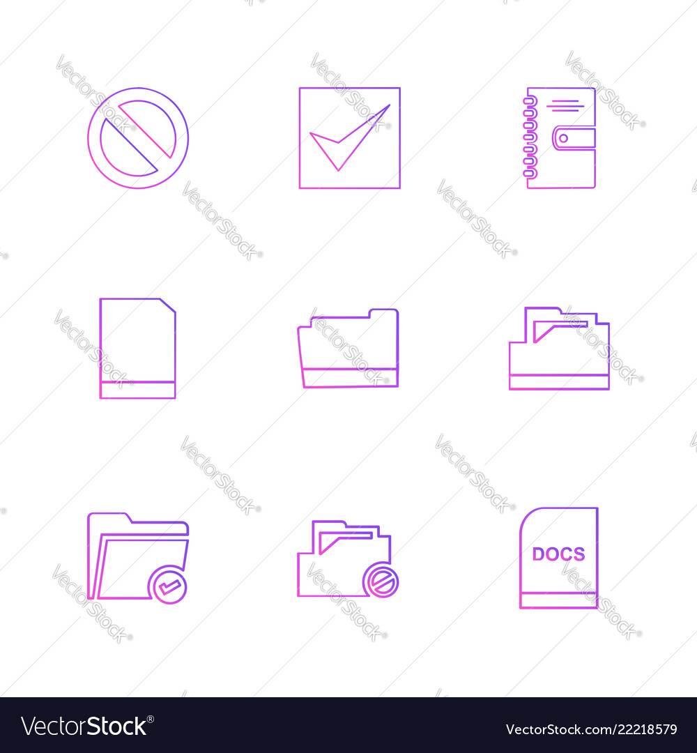 Folder files directory search code eps icons