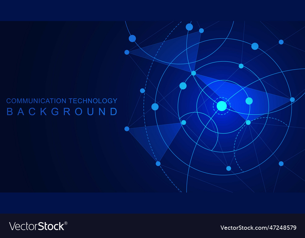Geometric circuit dots and lines connection vector image Geometric circuit dots and lines connection