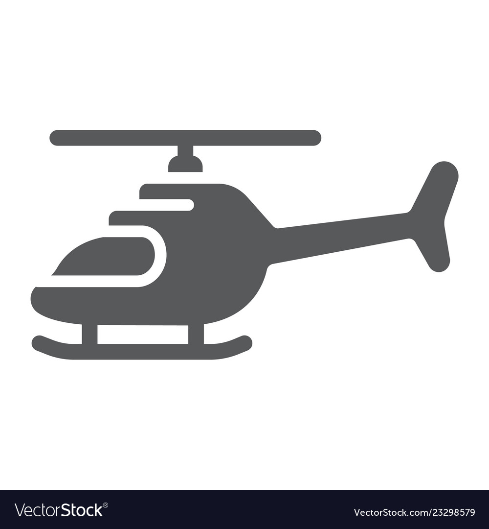 Hubschrauber Glyphen Icon Transport und Chopper