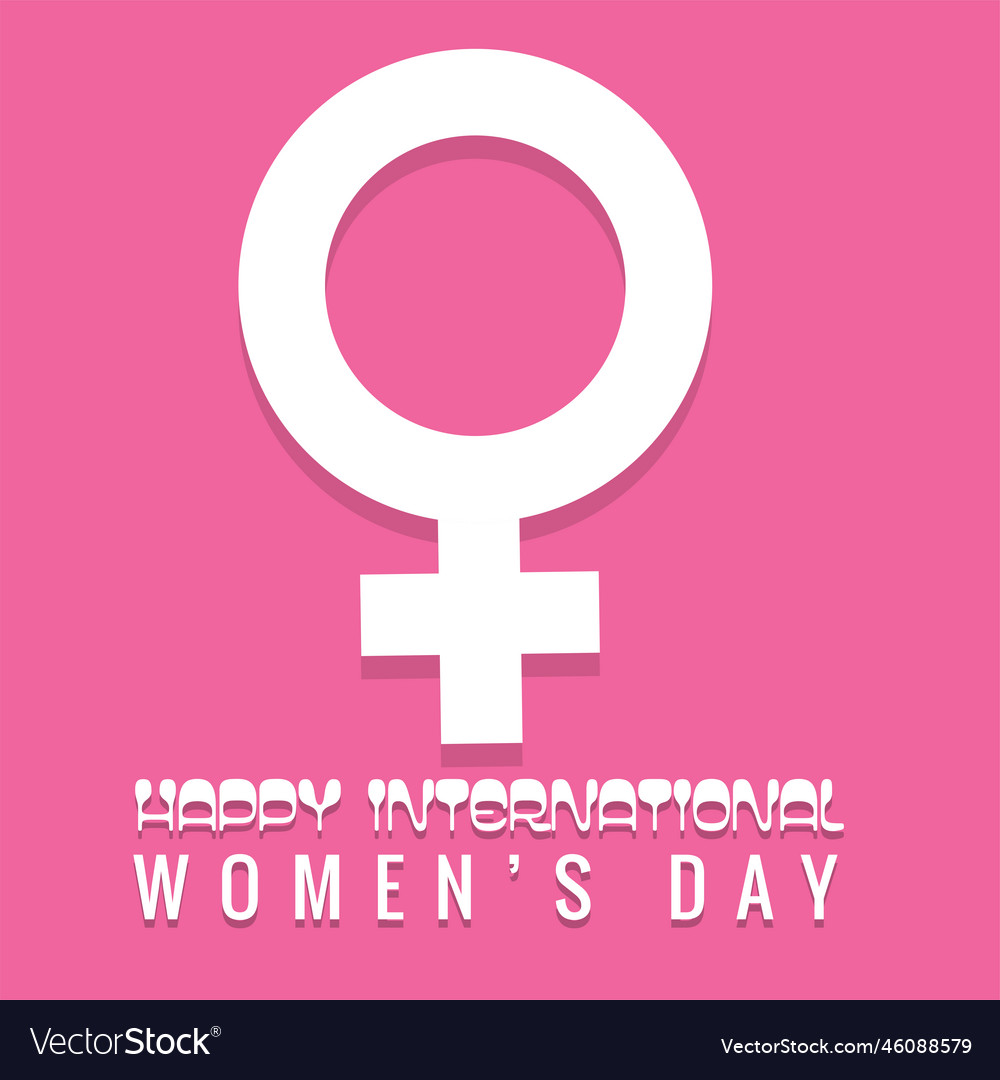 International womens day 8 march template for Vector Image