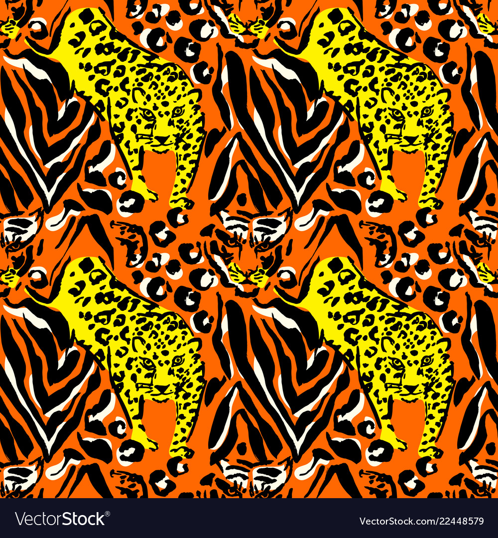 Leopard print seamless pattern