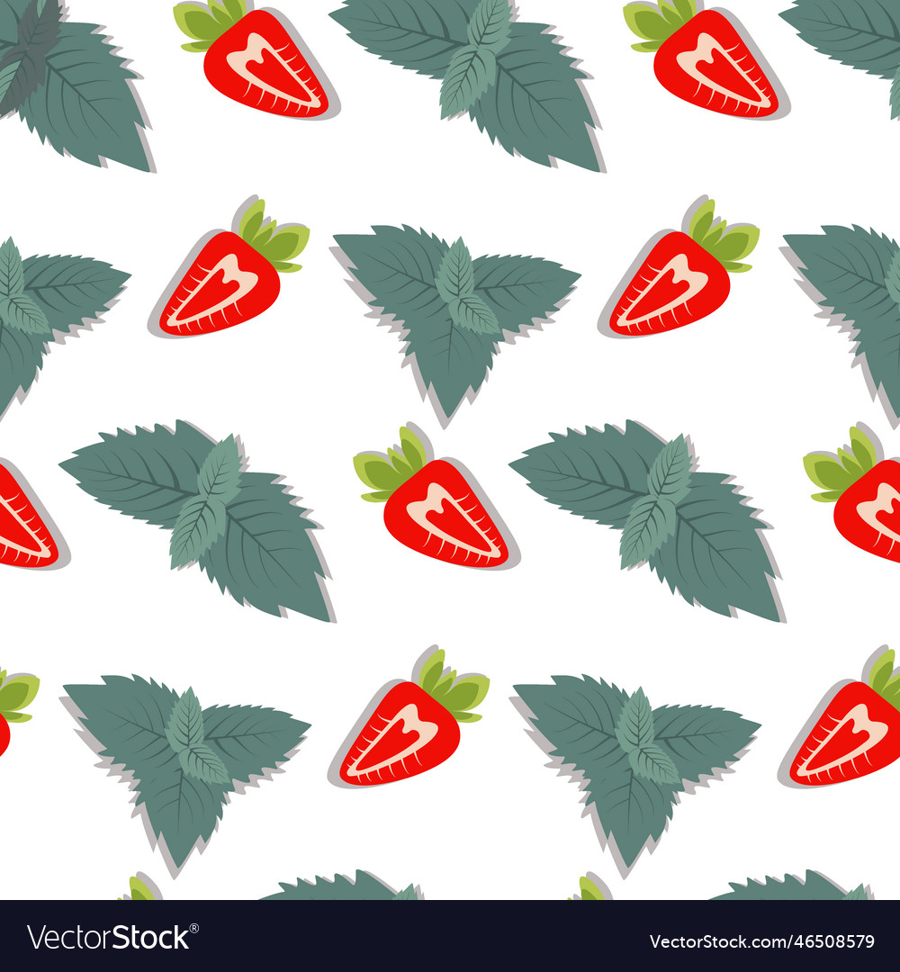 Mint & Strawberry Pattern