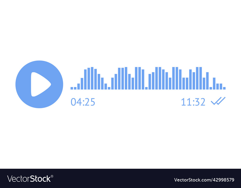 Aufnahme von Audio-Nachricht-Template ui-Element vector image Aufnahme von Audio-Nachricht-Template ui-Element