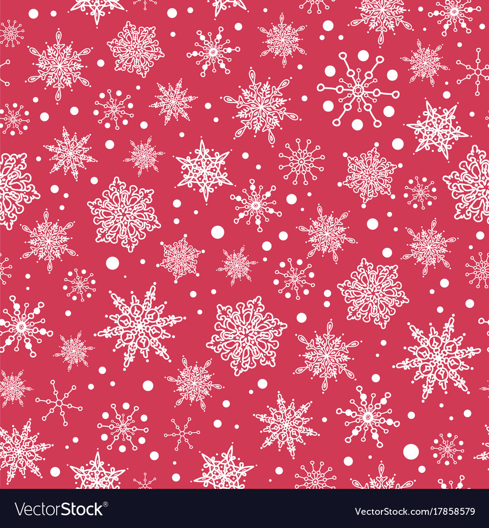 Red and White Snowflake Pattern