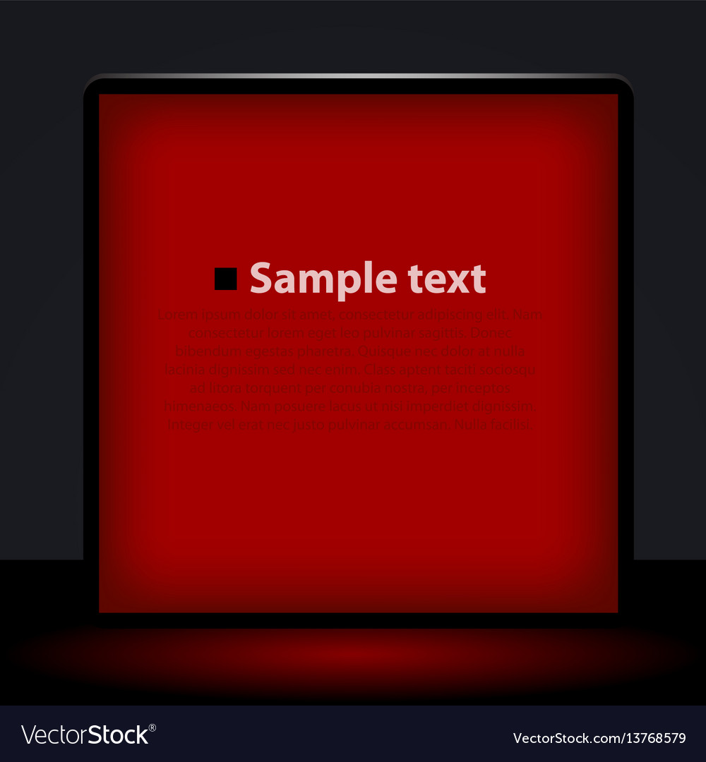 Red light box Royalty Free Vector Image - VectorStock