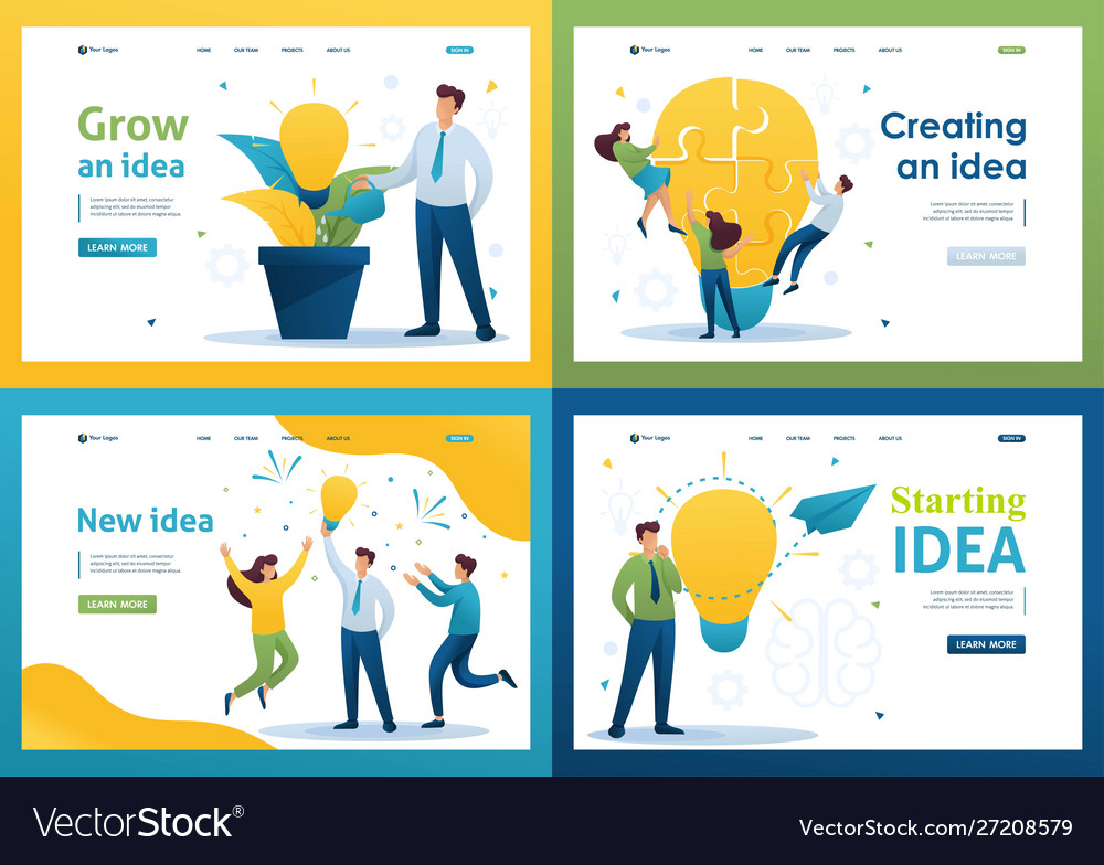 Set flat 2d concepts to create new ideas