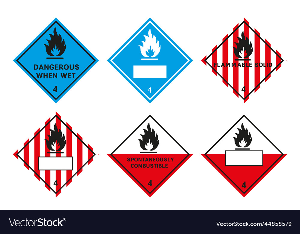 Solids which during transport are liable Vector Image