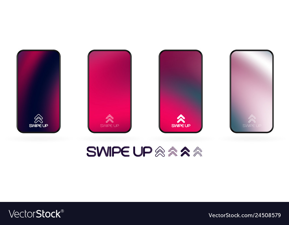 Swipe up template with abstract backdrop Vector Image Swipe up template with abstract backdrop