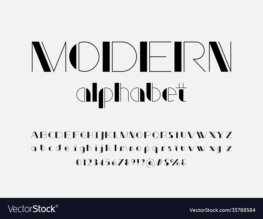 Abstract font Royalty Free Vector Image - VectorStock