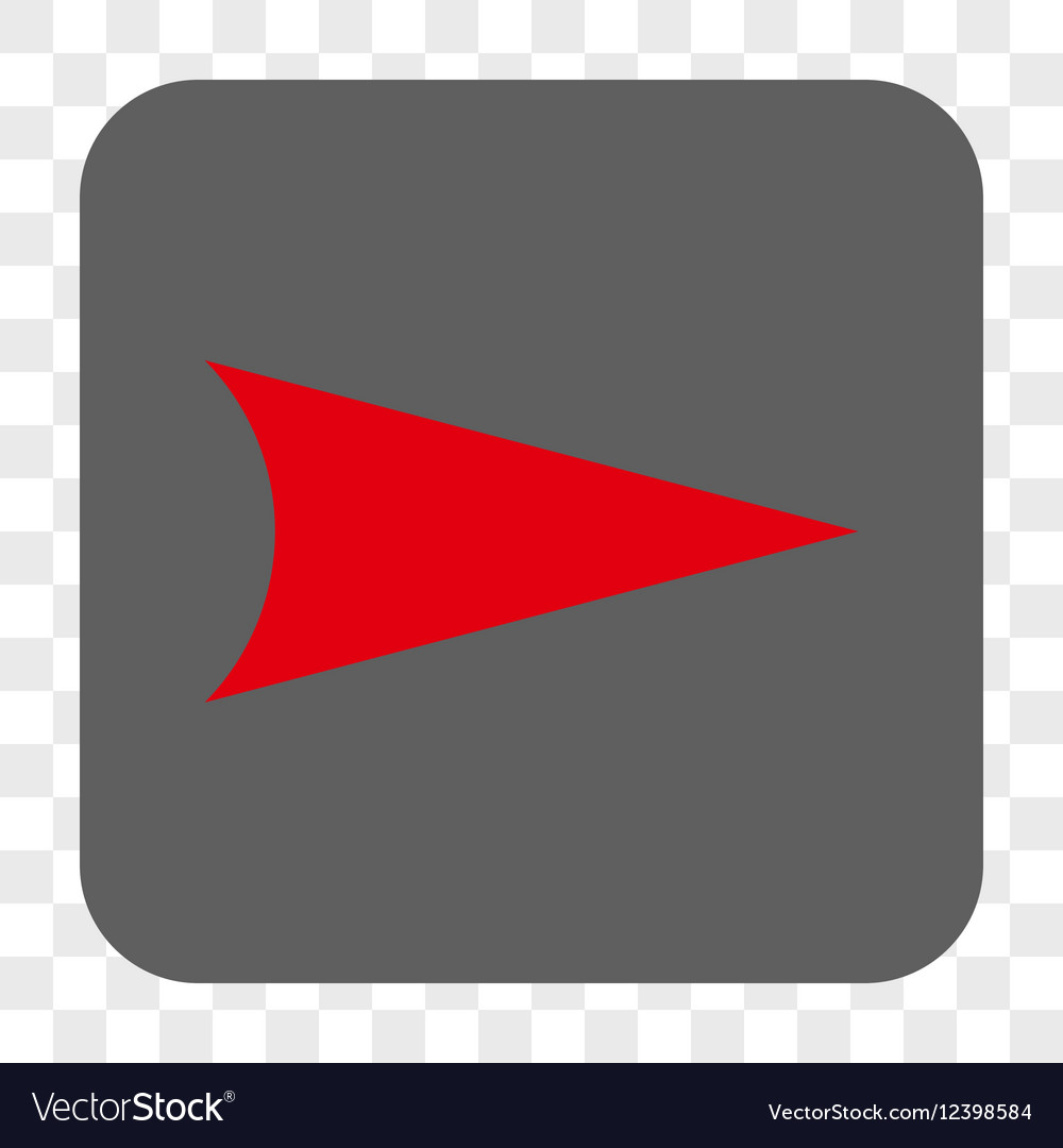 Arrowhead right rounded square button