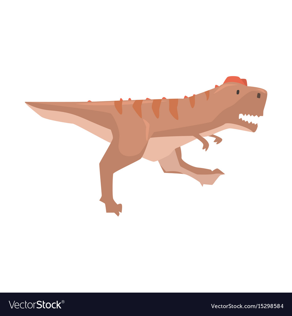 Cartoon Tyrannosaurus Dinosaur Character Jurassic Vector Image