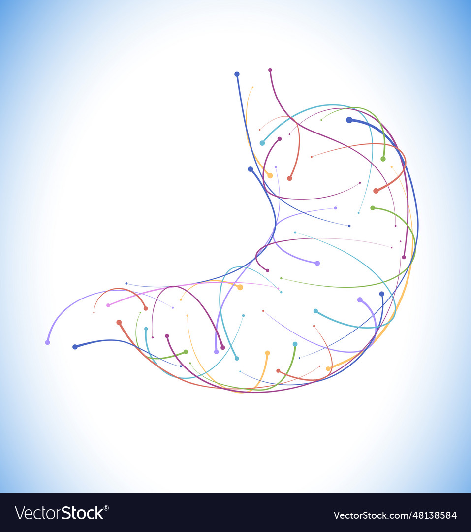 Colored lines and intersections of a modern style vector image Colored lines and intersections of a modern style