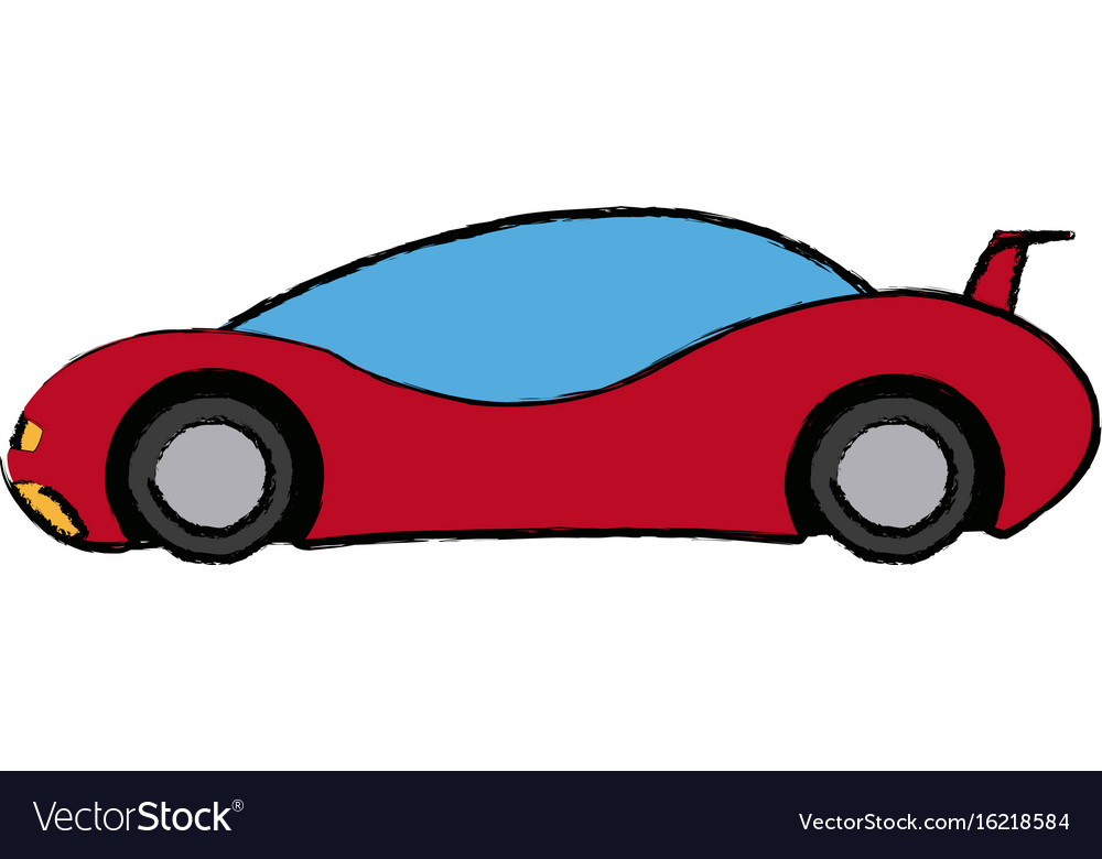 Futuristic car vehicle smart autonomous side view Vector Image