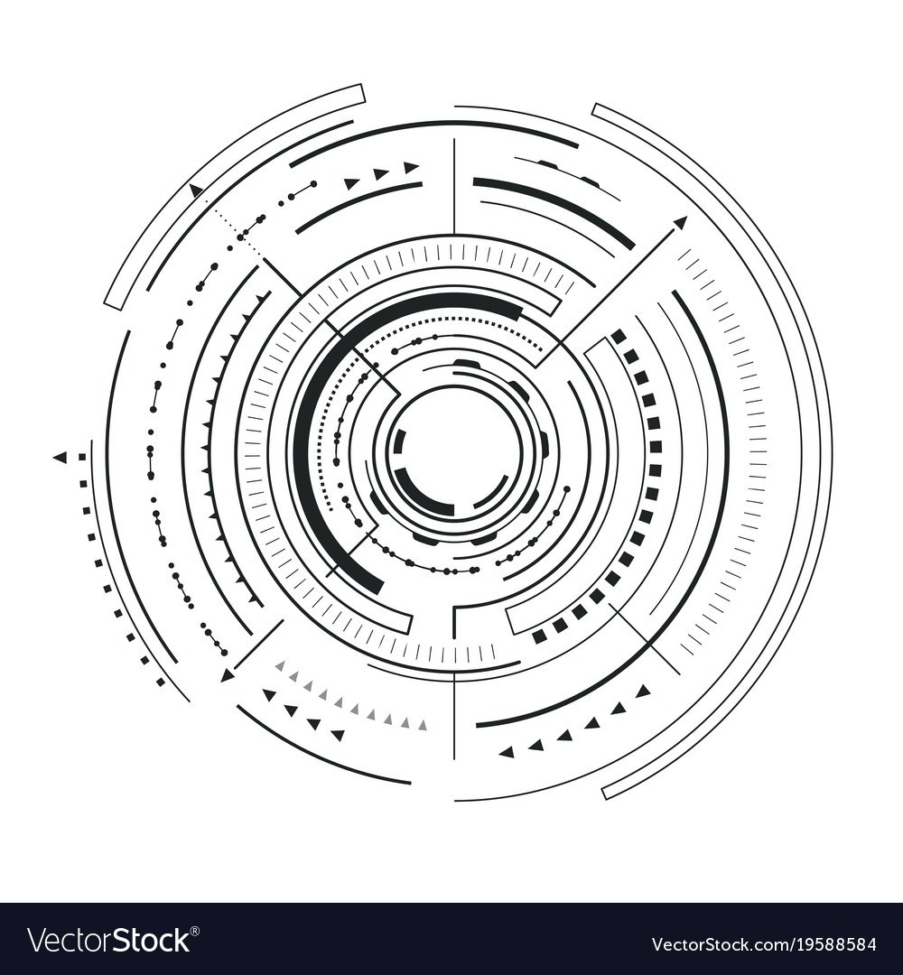 Interface futuristic sketch Royalty Free Vector Image