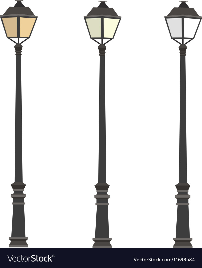 Lamppost Lanterns Street Lights Lamp Post Vector Image