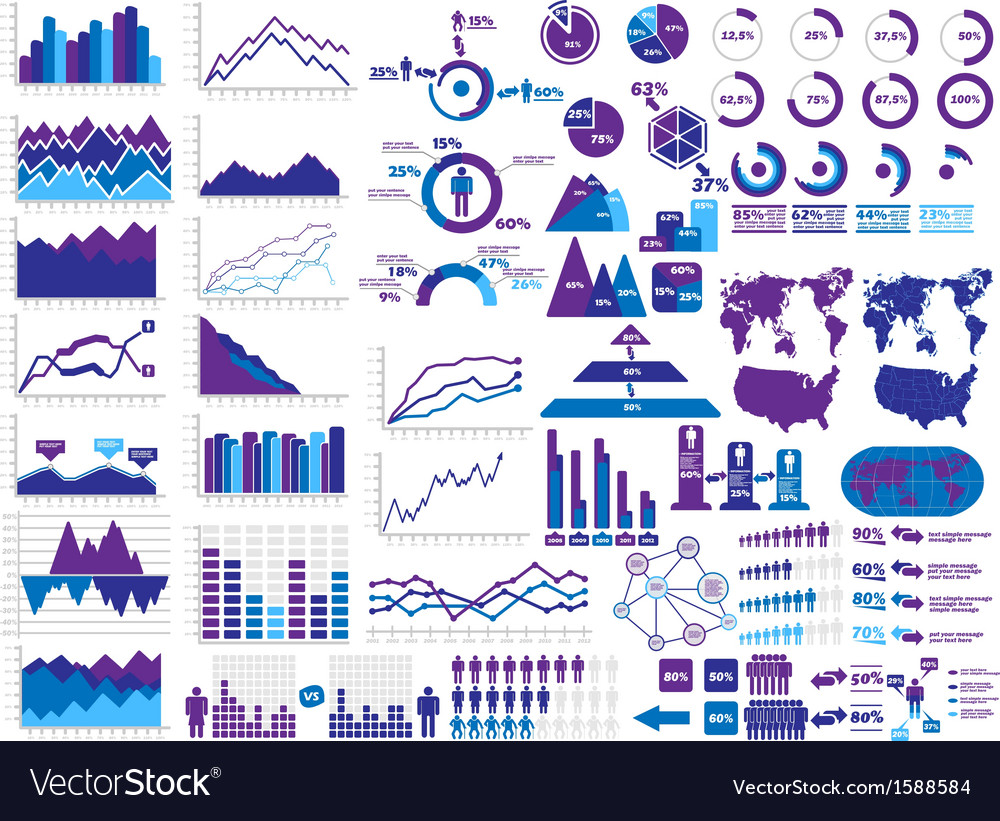 New style web elements infographic demographic