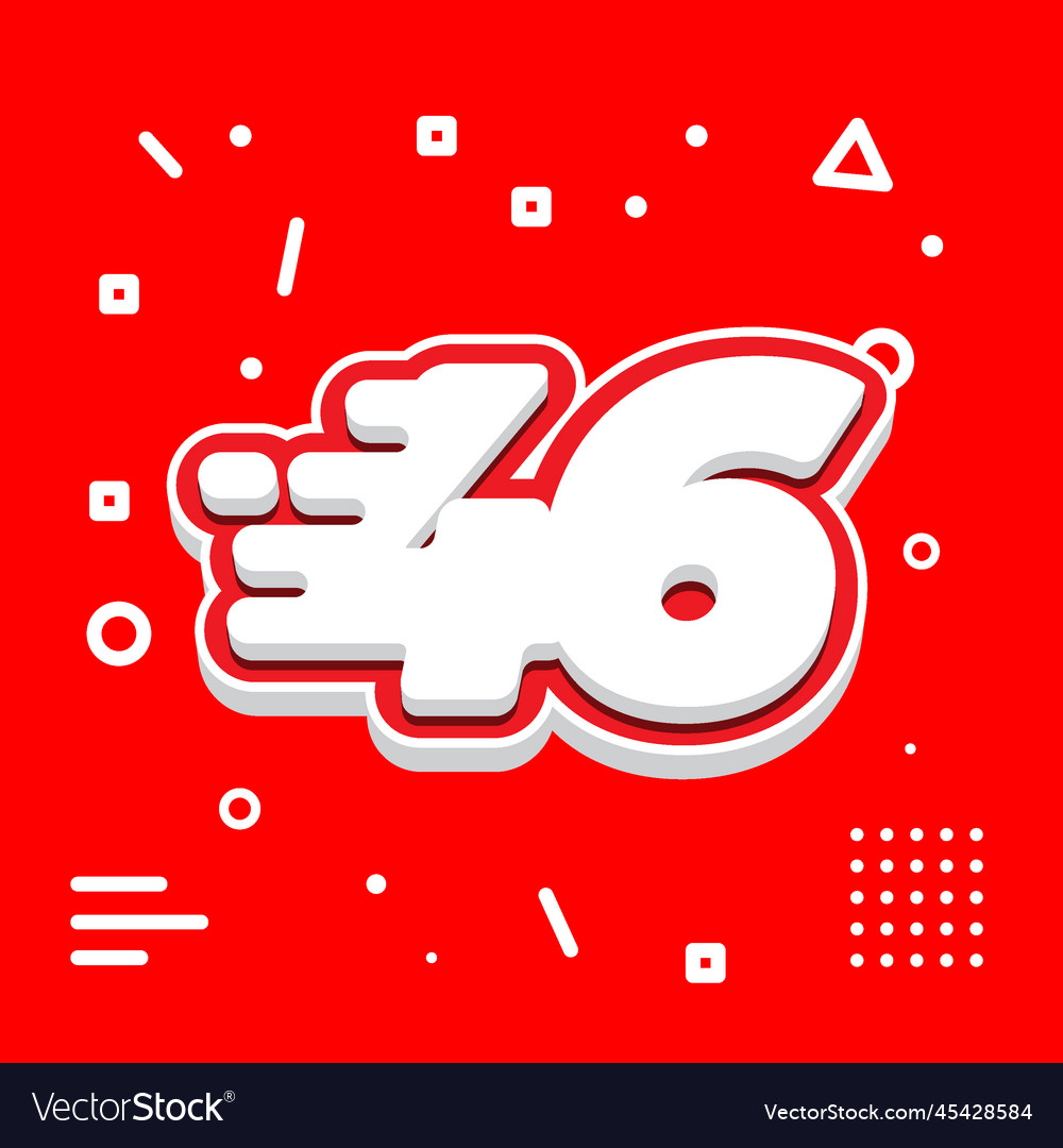 Number 46 3d speed icon