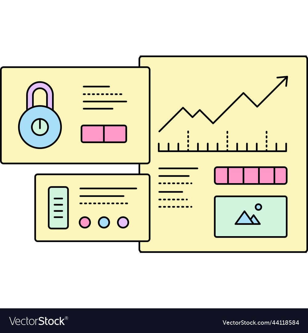 Report analysis data result flat icon