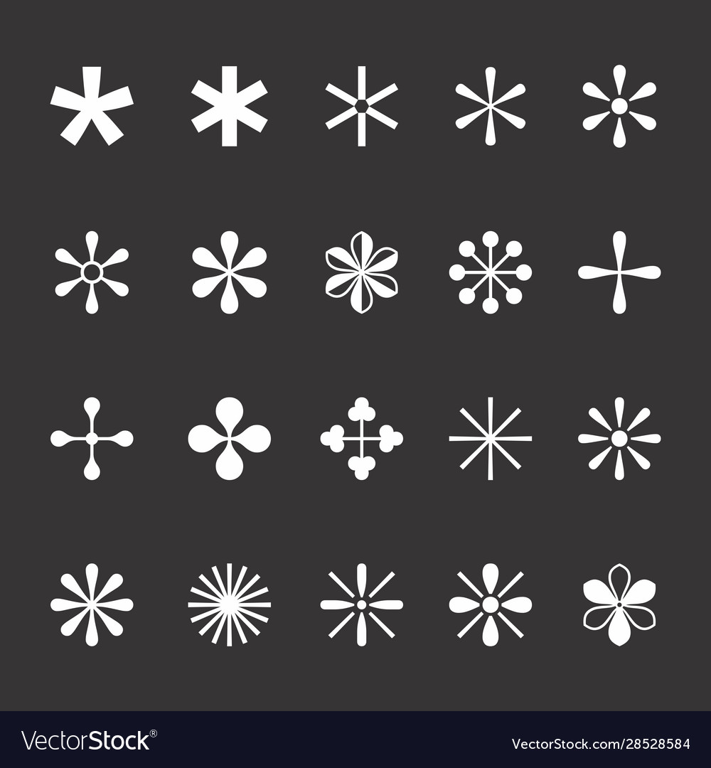 set-asterisks-royalty-free-vector-image-vectorstock