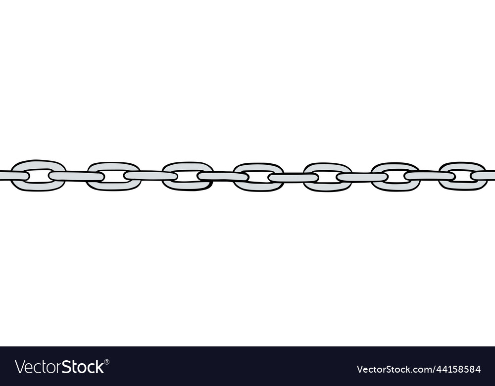 Silver chain seamless pattern handdrawn sketch Vector Image Silver chain seamless pattern handdrawn sketch