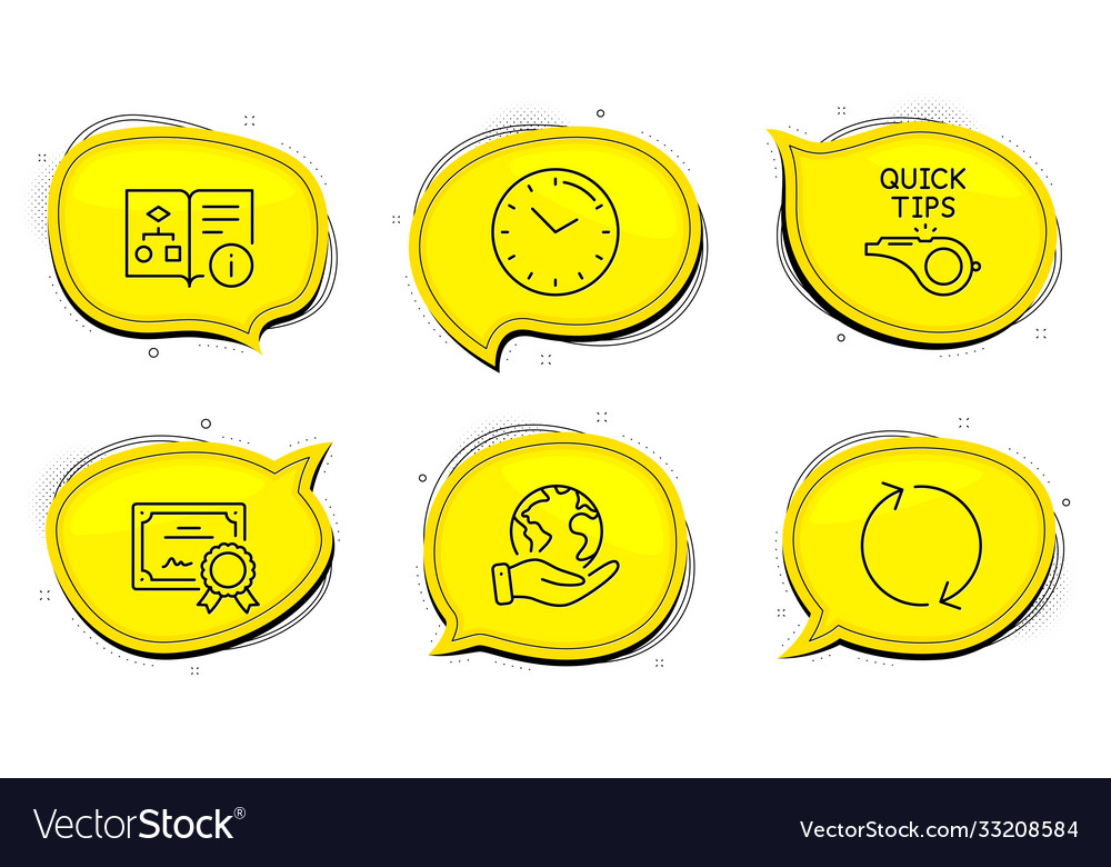 Technische Algorithmen Tutorials und aktualisieren Icons vector image Technische Algorithmen Tutorials und aktualisieren Icons