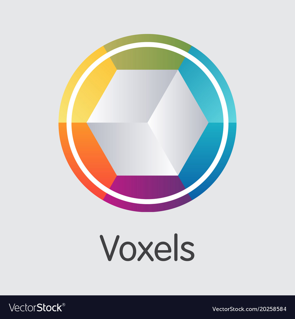 Voxels cryptocurrency vox graphic symbol