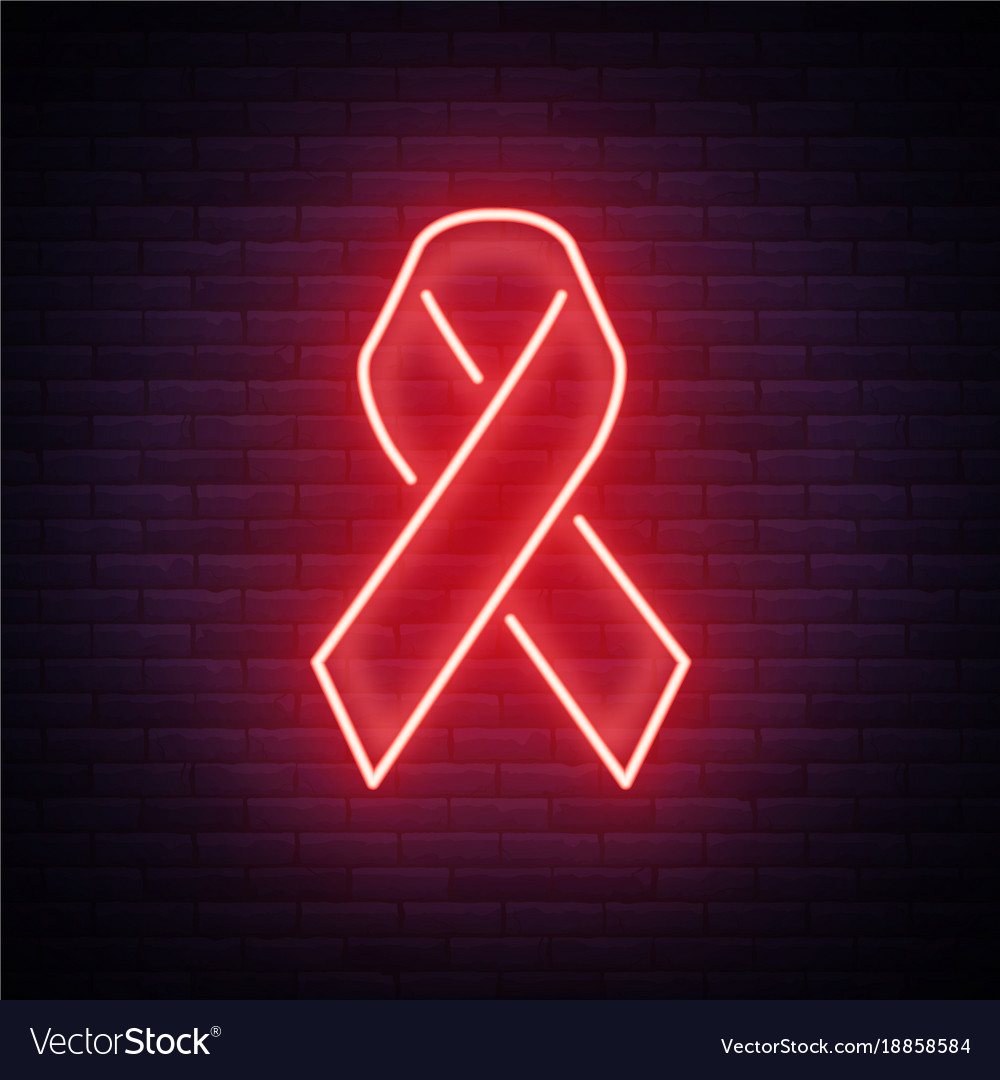 World aids day red ribbon for hiv infection from