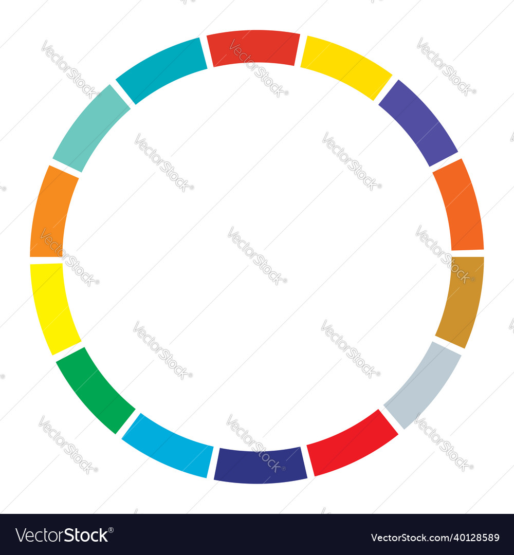 14 part section segmented circle abstract dashed Vector Image 14 part section segmented circle abstract dashed