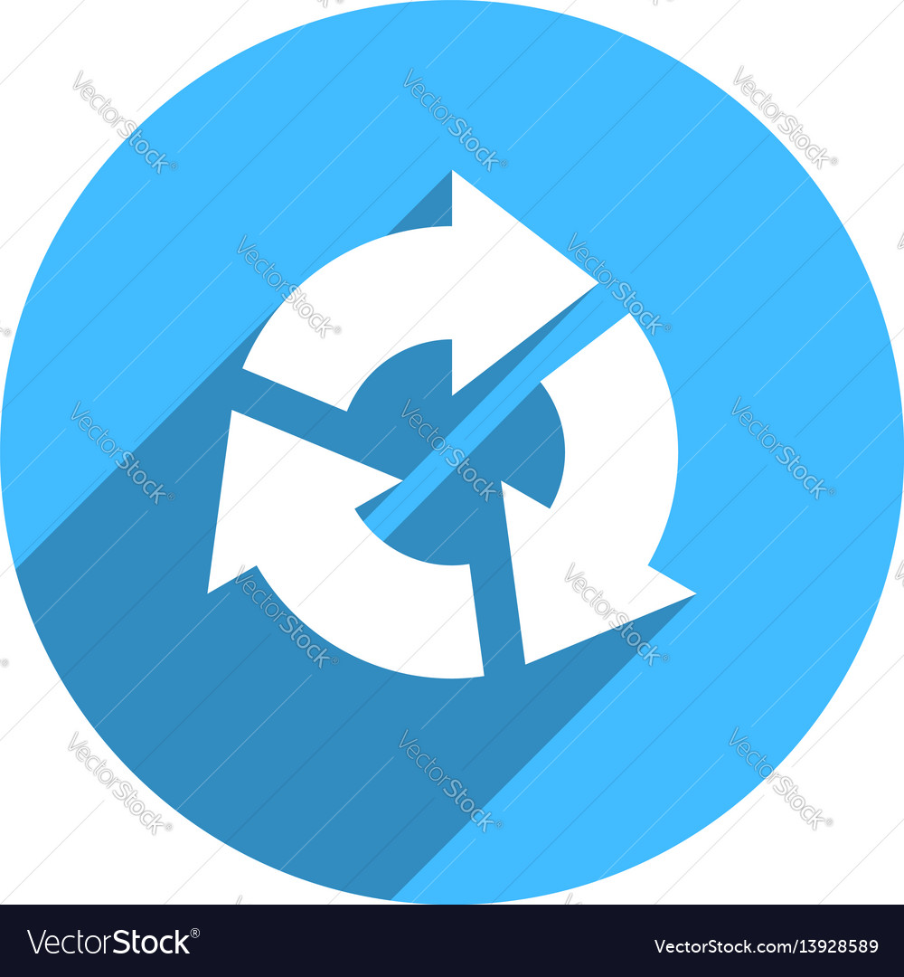 Arrow sign repetition icon circle button Vector Image