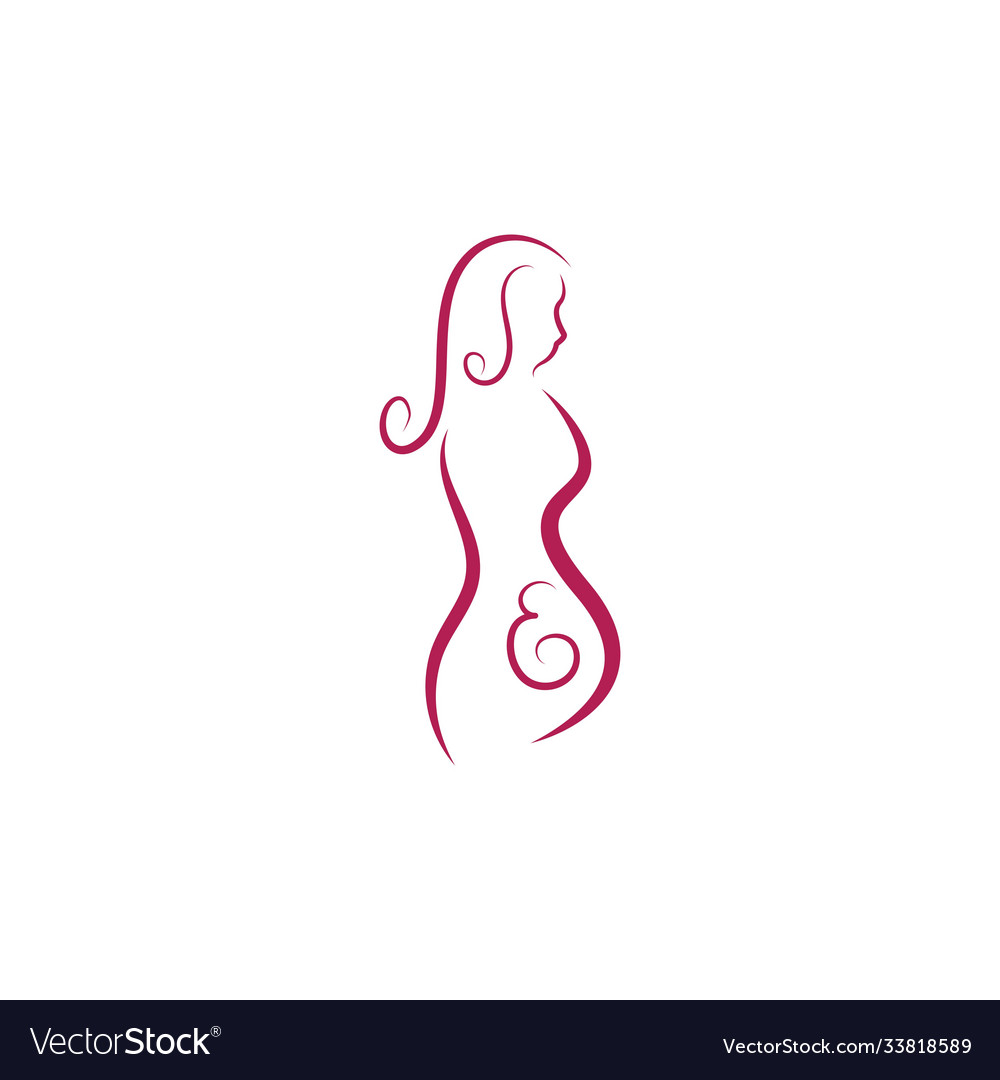 Beauty pregnant women icon Royalty Free Vector Image