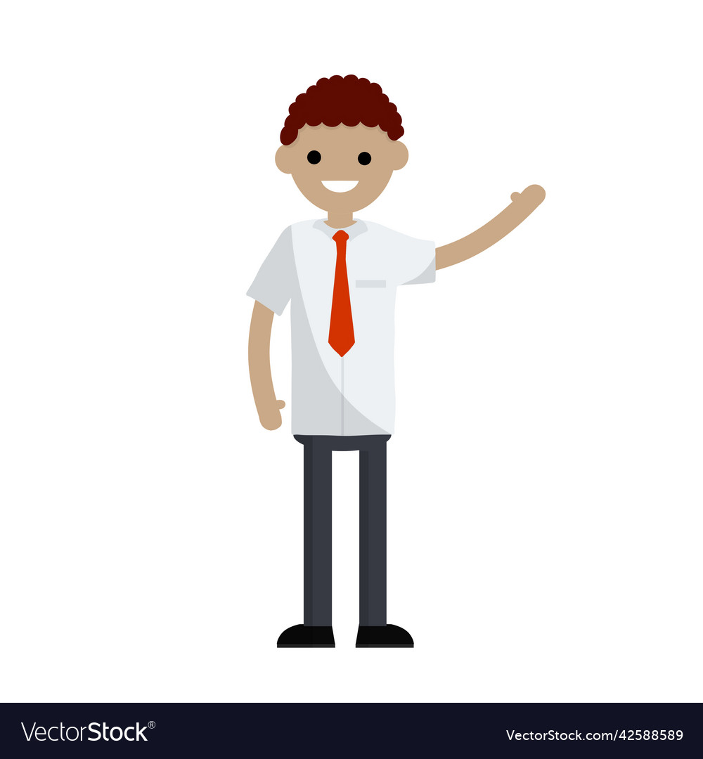 Cartoon flat - young office guy