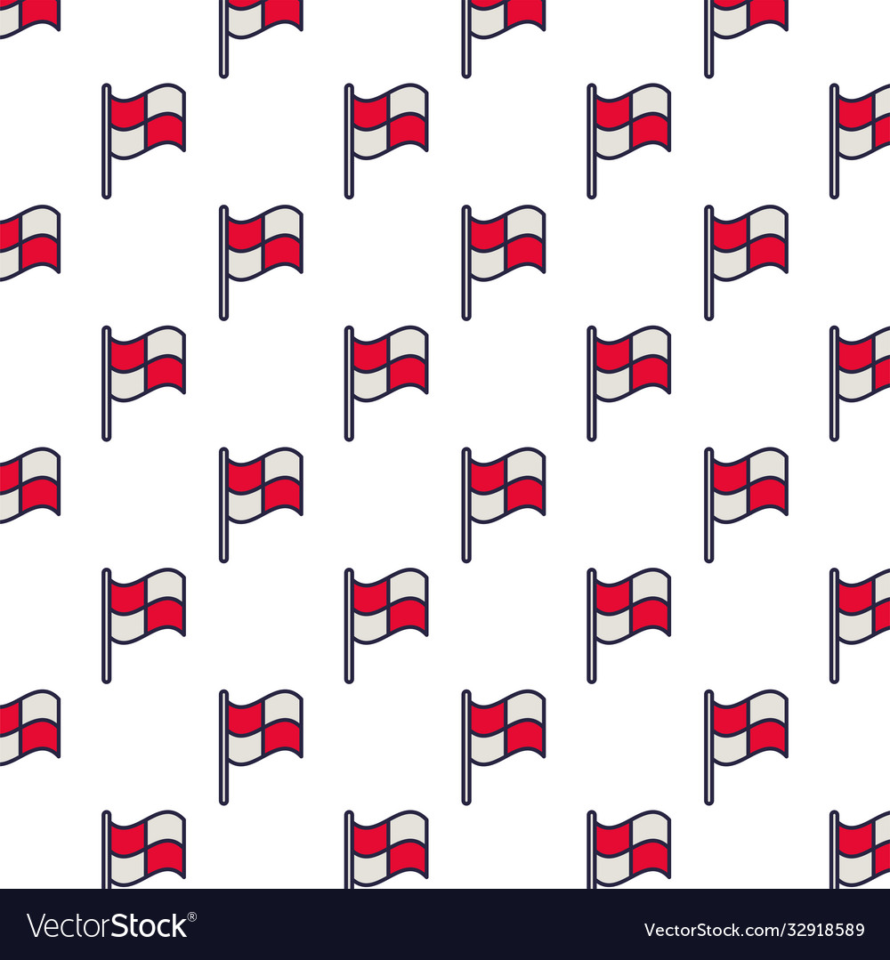 Flags waving set pattern background